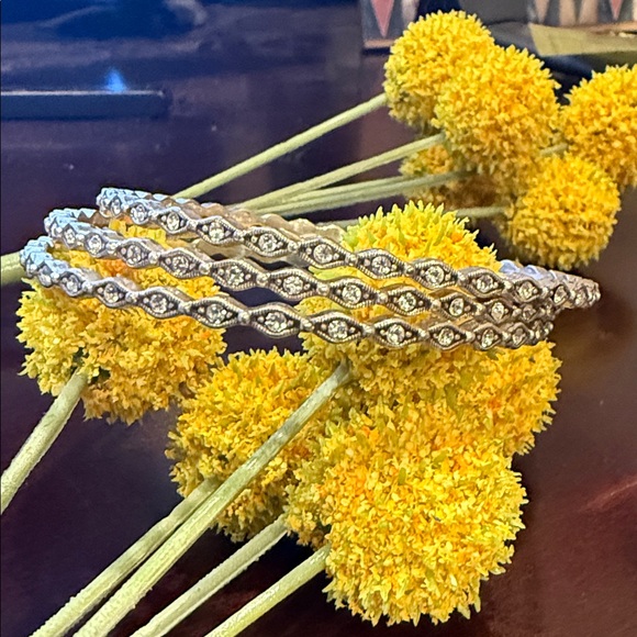 Brighton Andromeda Elegant Silver Bangle Bracelet set of 3 - Picture 3 of 4